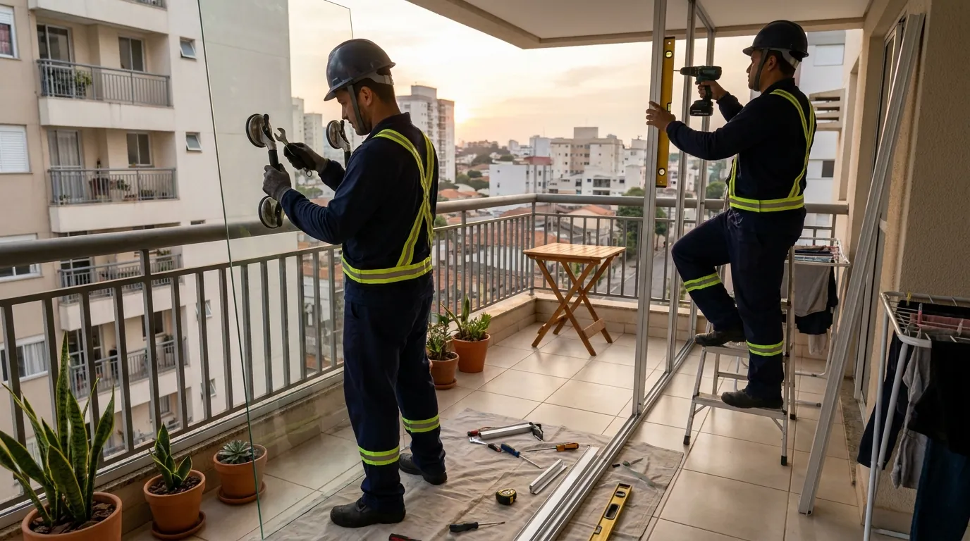 Envidraçamento de Sacada em Feira de Santana‑BA